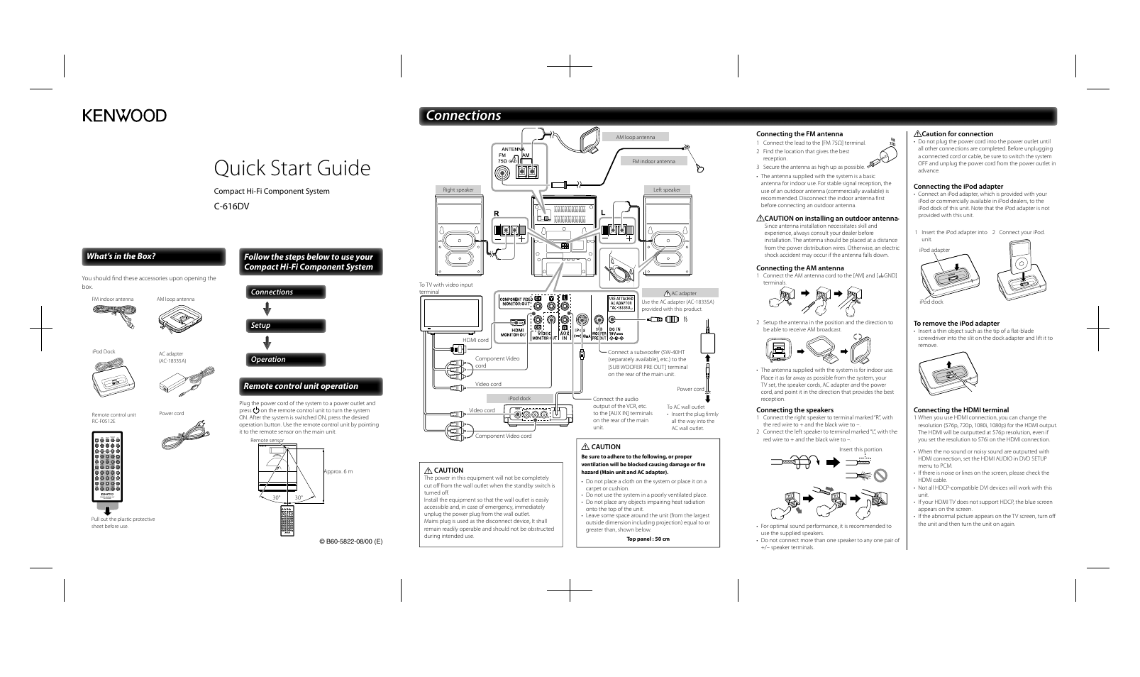 Kenwood C-616DV User Manual | 2 pages