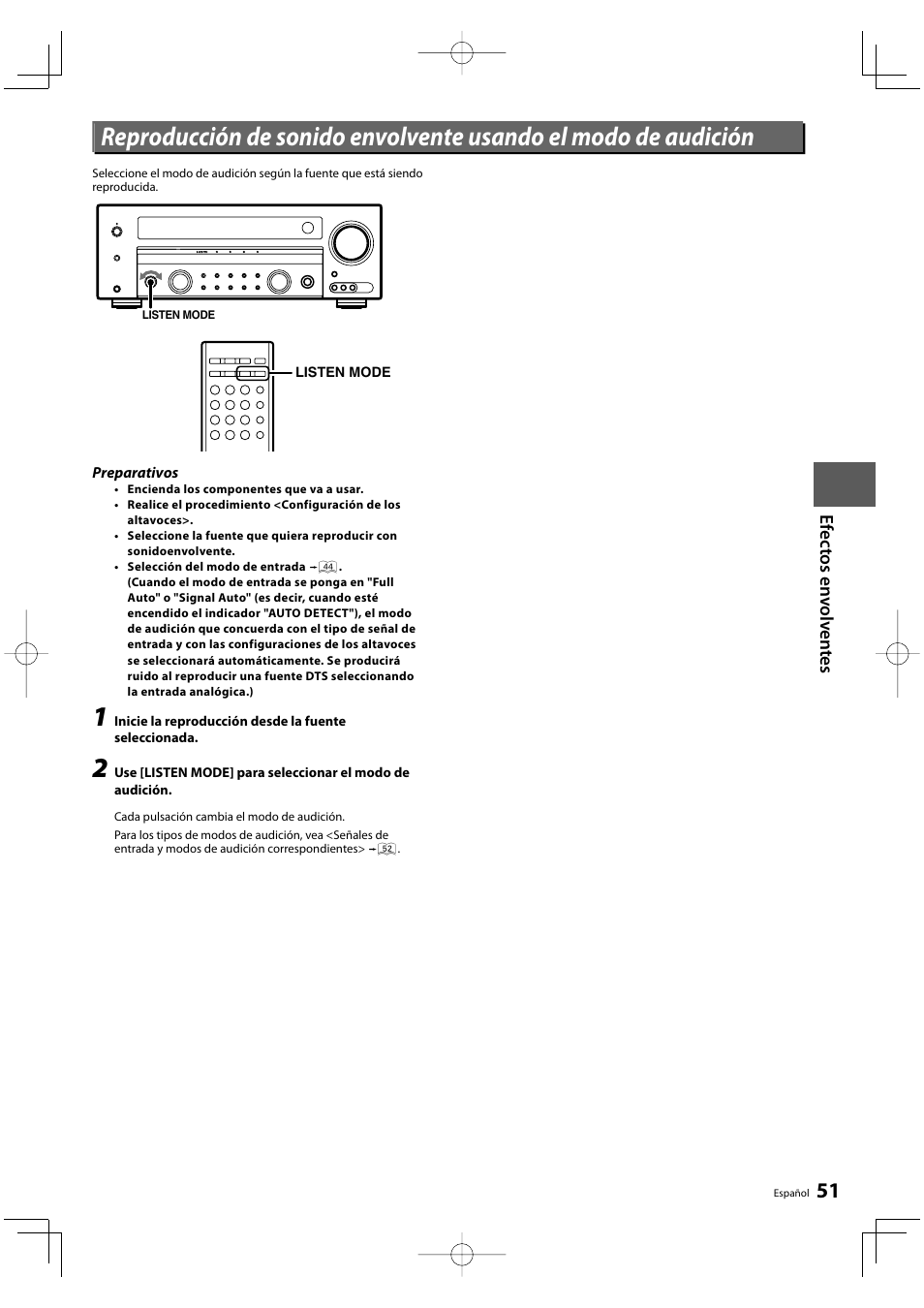 Efec to s en v o lv en te s | Kenwood KRF-V8300D-S User Manual | Page 51 / 72