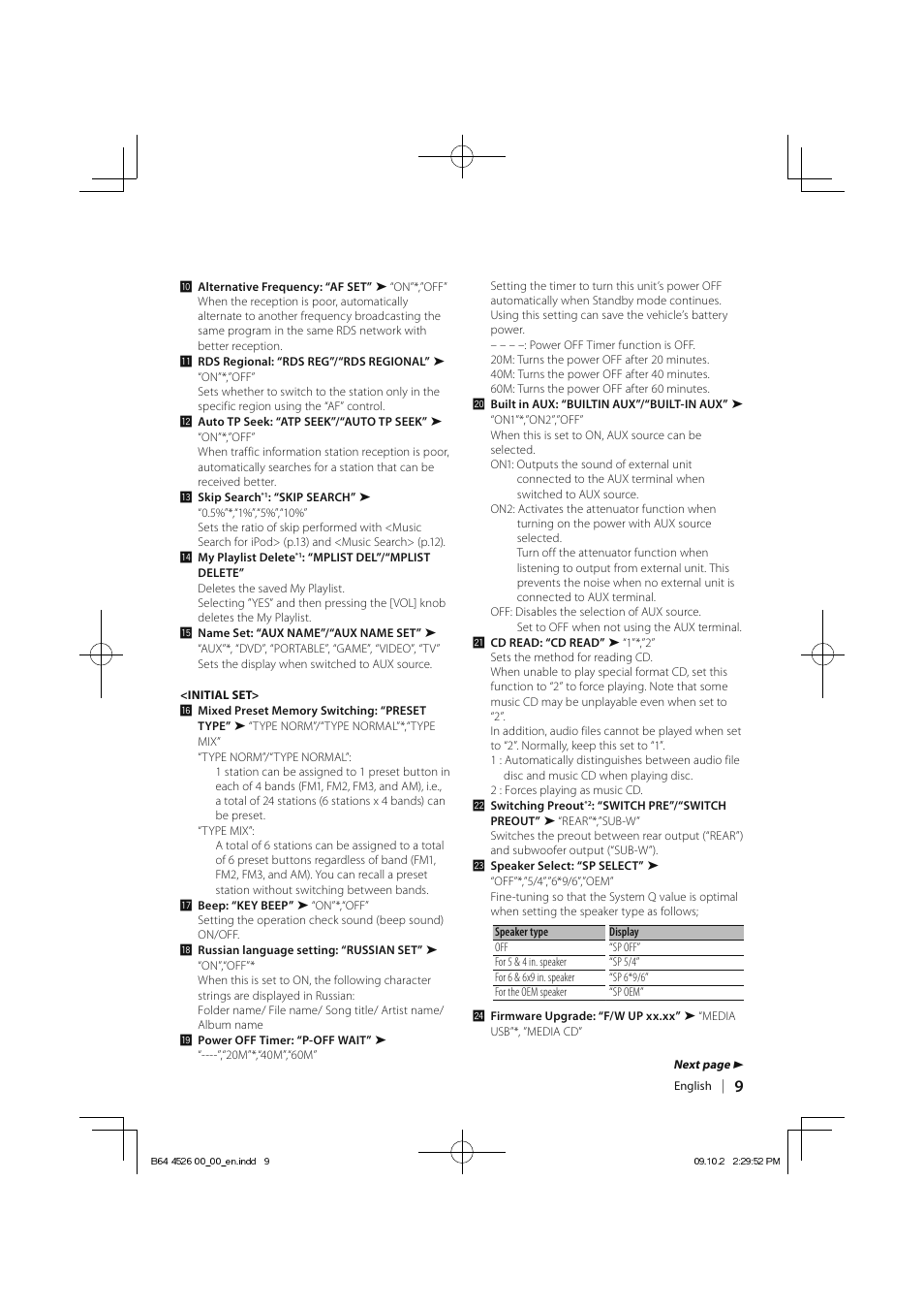 Kenwood KDC-4547UB User Manual | Page 9 / 24