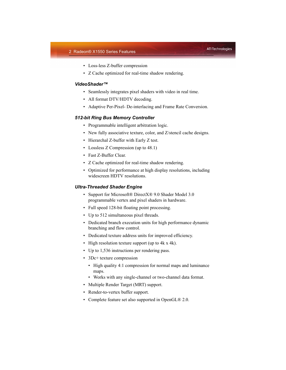 ATI Technologies RADEON X1550 SERIES User Manual | Page 10 / 148