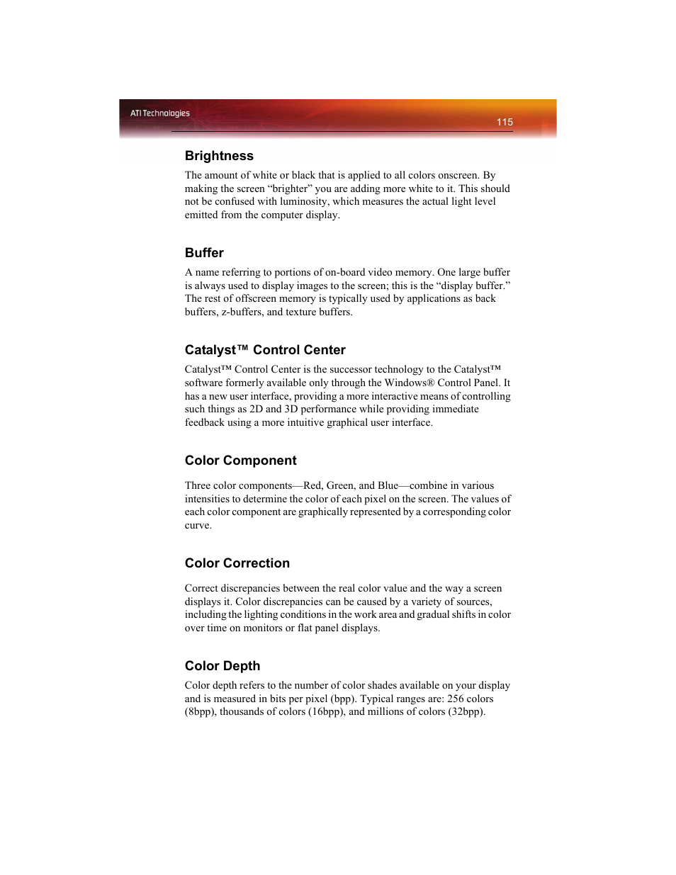 ATI Technologies RADEON X1550 SERIES User Manual | Page 123 / 148