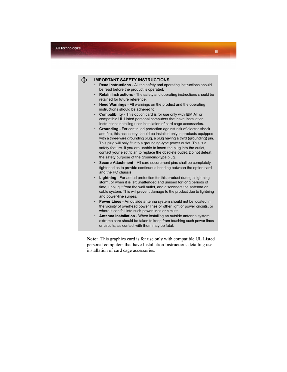 ATI Technologies RADEON X1550 SERIES User Manual | Page 3 / 148