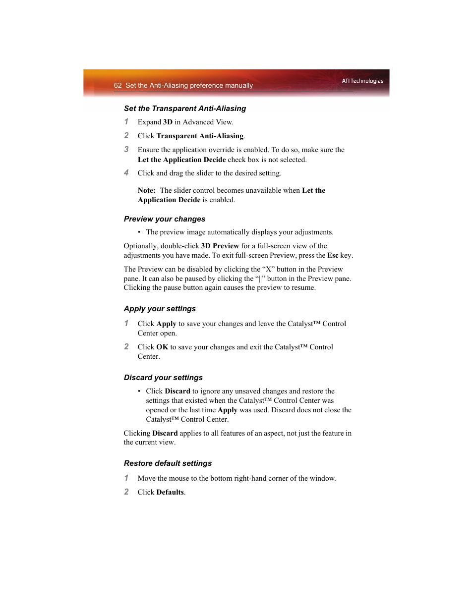 ATI Technologies RADEON X1550 SERIES User Manual | Page 70 / 148