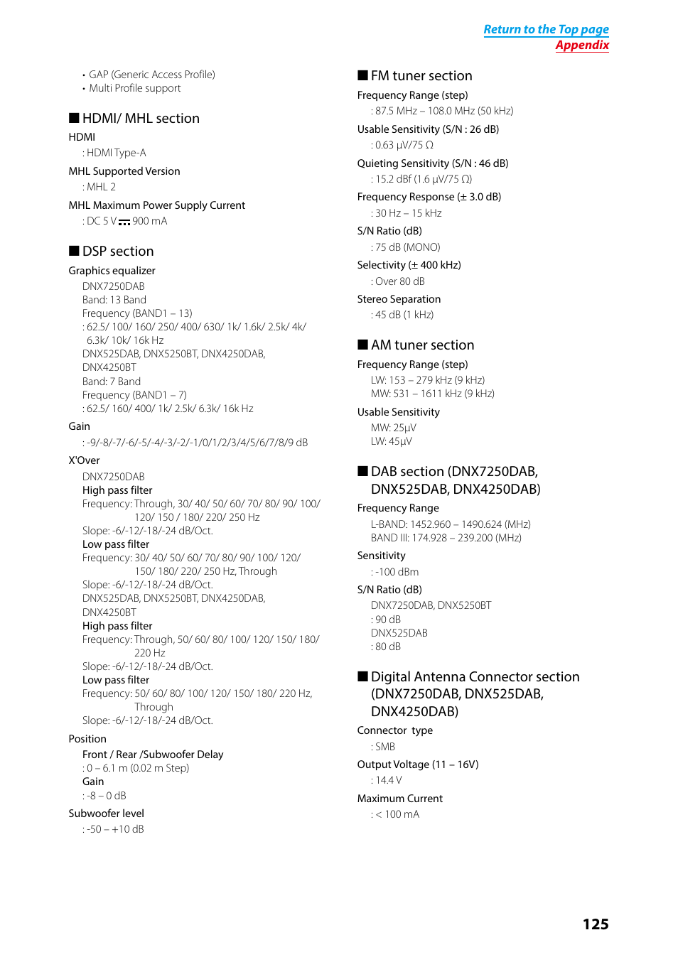 Kenwood DNX7250DAB User Manual | Page 126 / 131