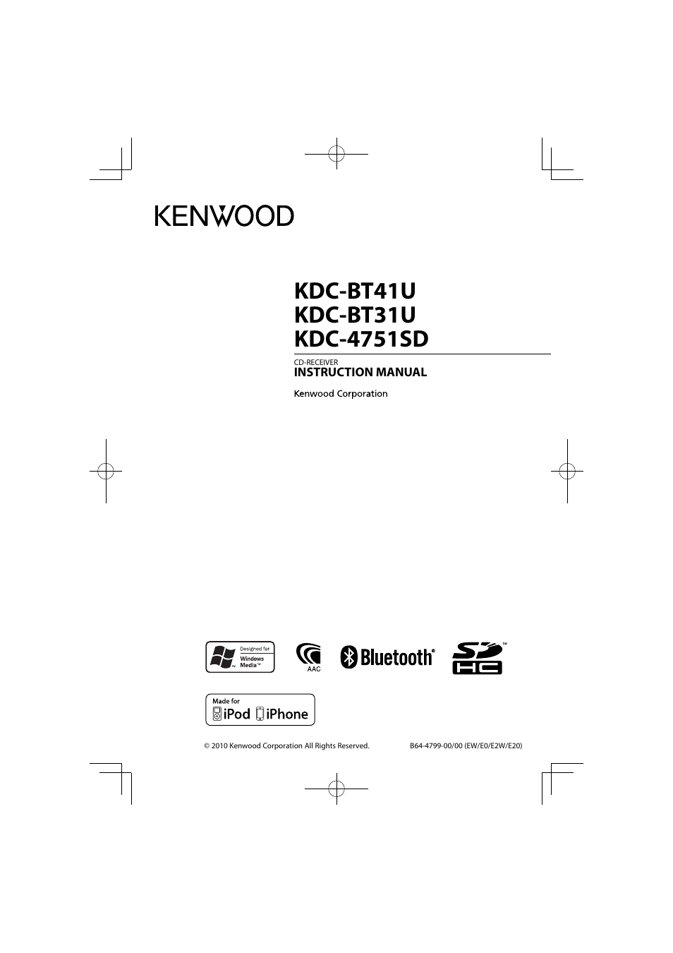 Kenwood KDC-BT41U User Manual | 40 pages