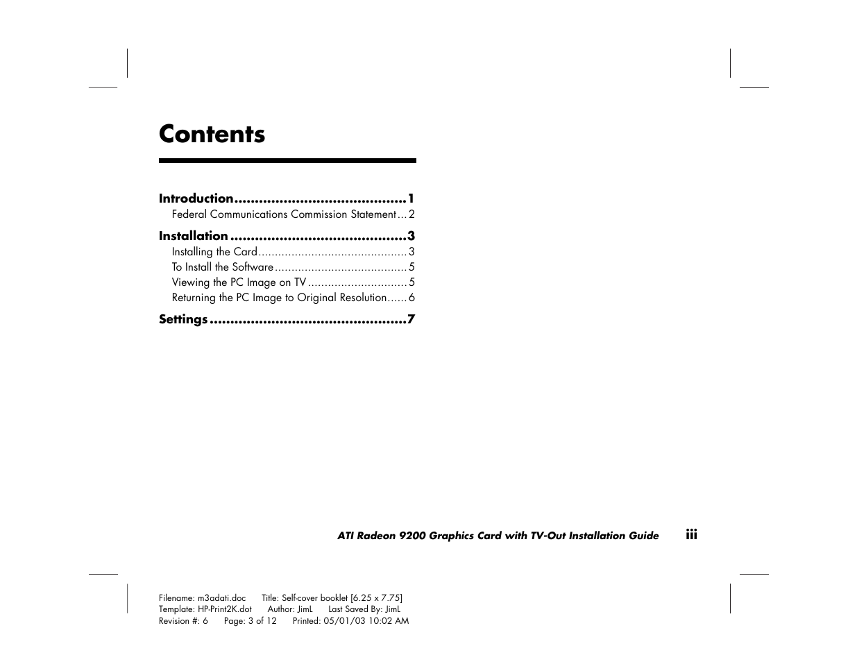 ATI Technologies 9200 User Manual | Page 3 / 12