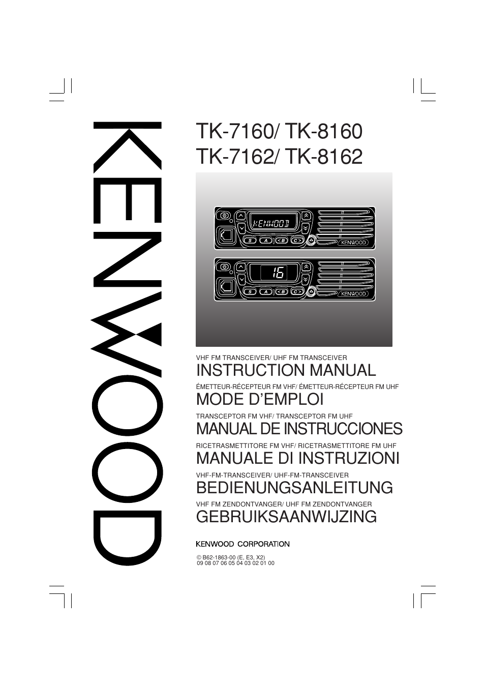 Kenwood TK-7160E - Discontinued User Manual | 35 pages