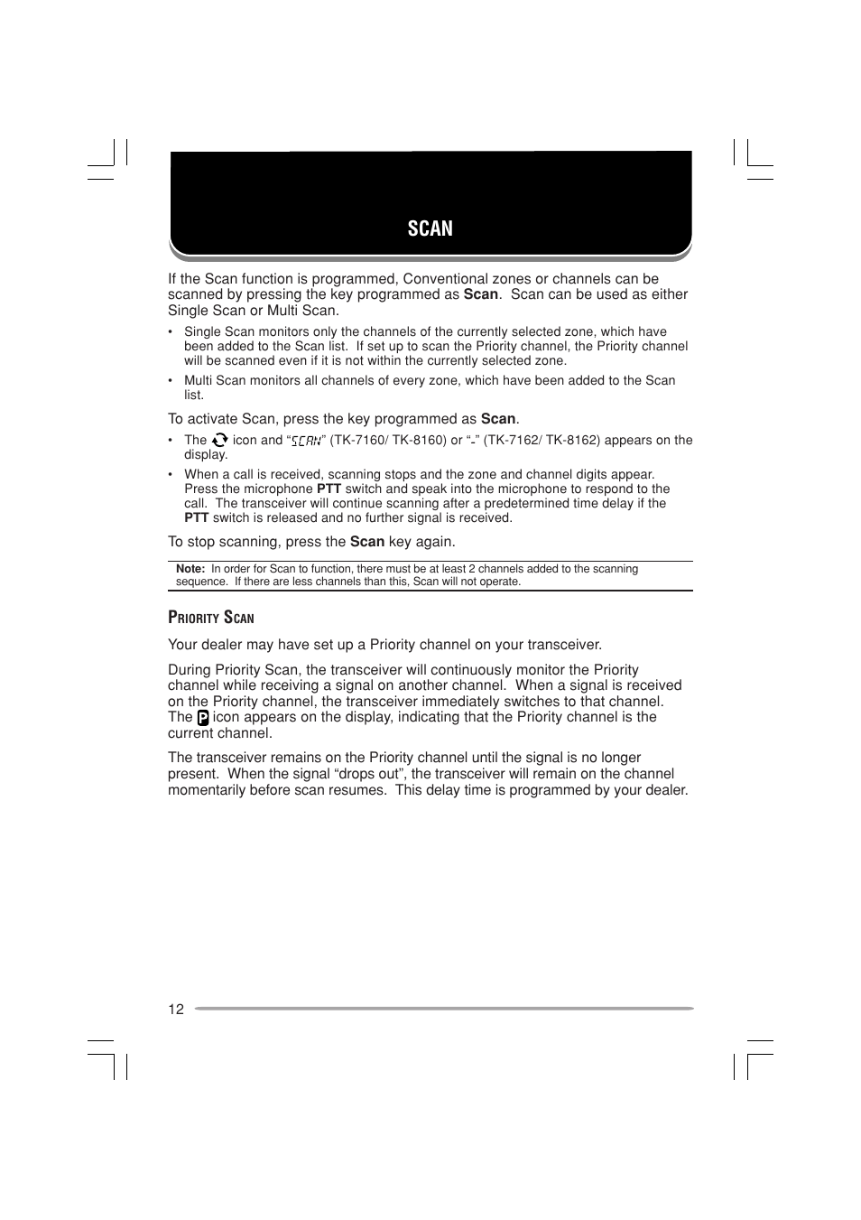 Scan | Kenwood TK-7160E - Discontinued User Manual | Page 18 / 35