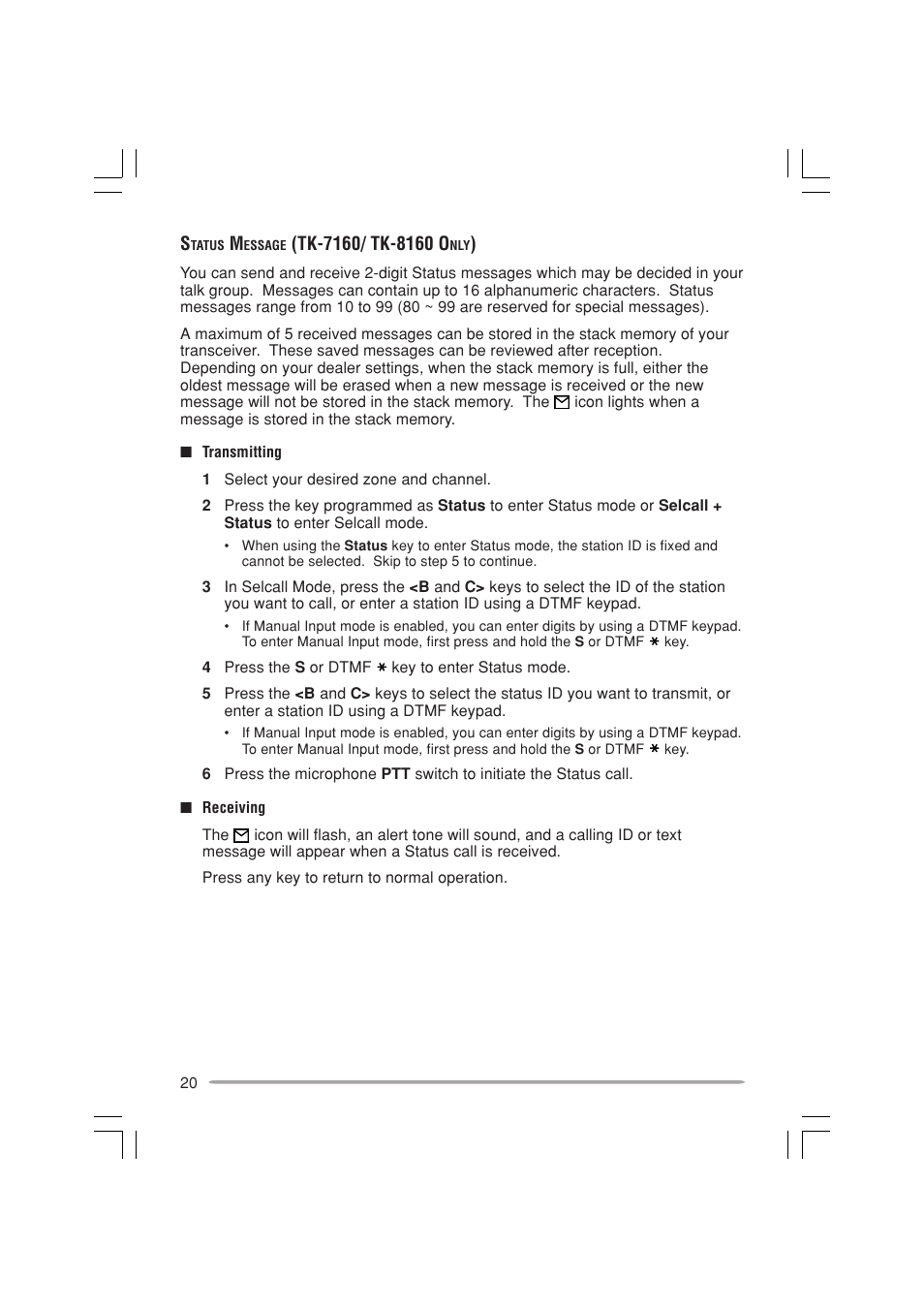 Kenwood TK-7160E - Discontinued User Manual | Page 26 / 35