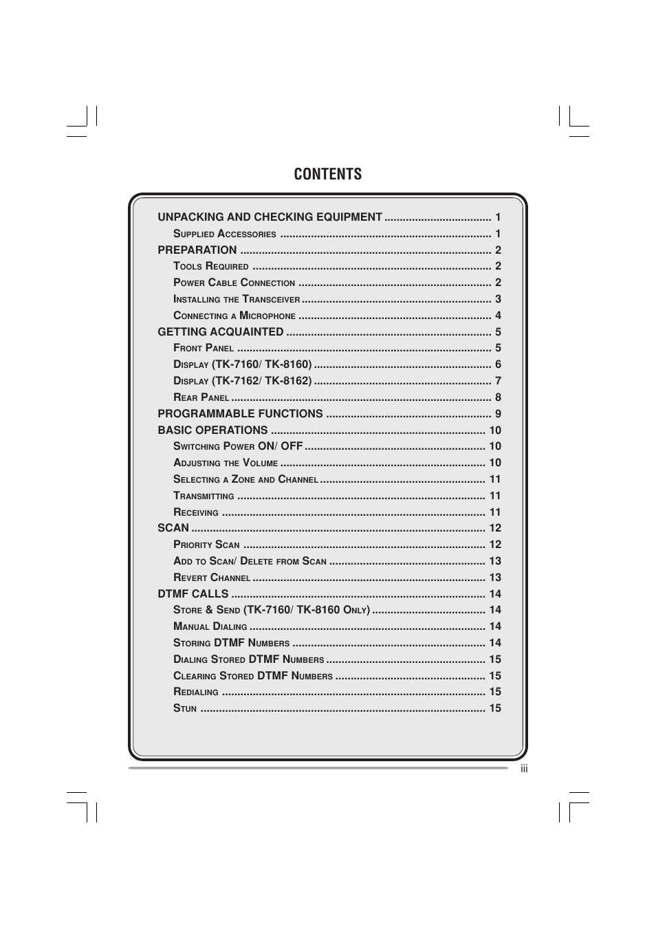 Kenwood TK-7160E - Discontinued User Manual | Page 5 / 35