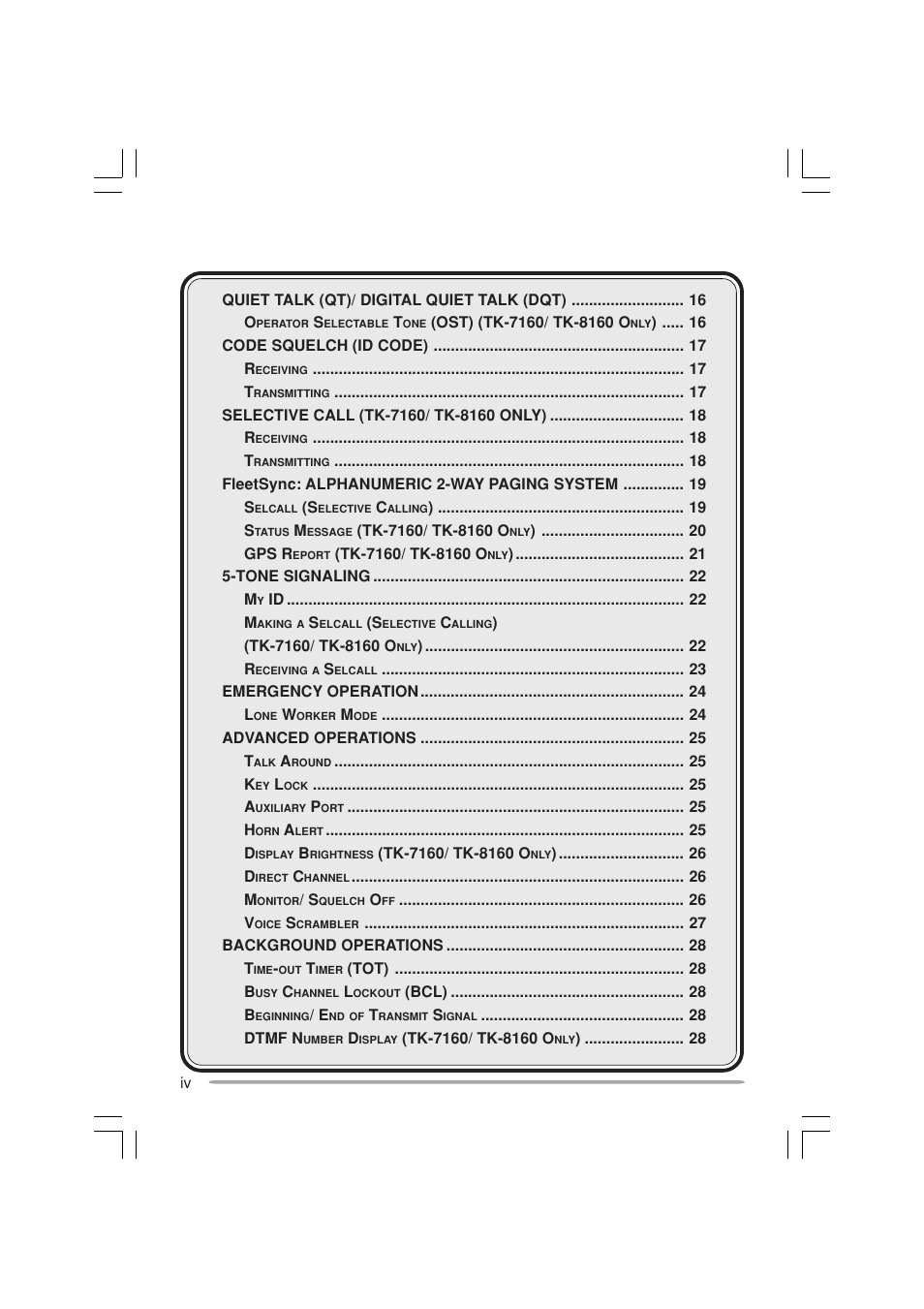 Kenwood TK-7160E - Discontinued User Manual | Page 6 / 35