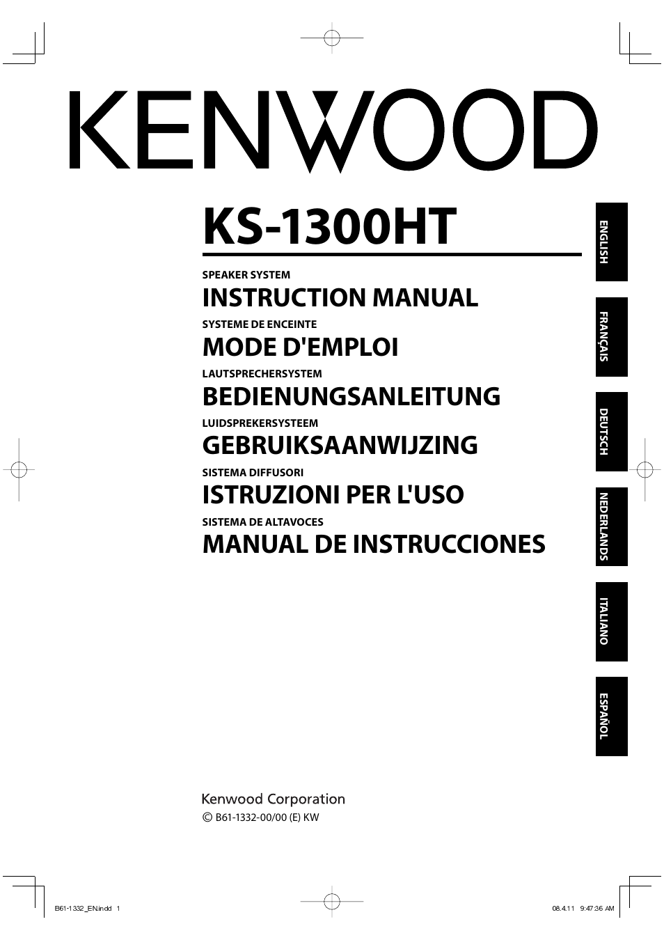 Kenwood KS-1300HT-B User Manual | 28 pages