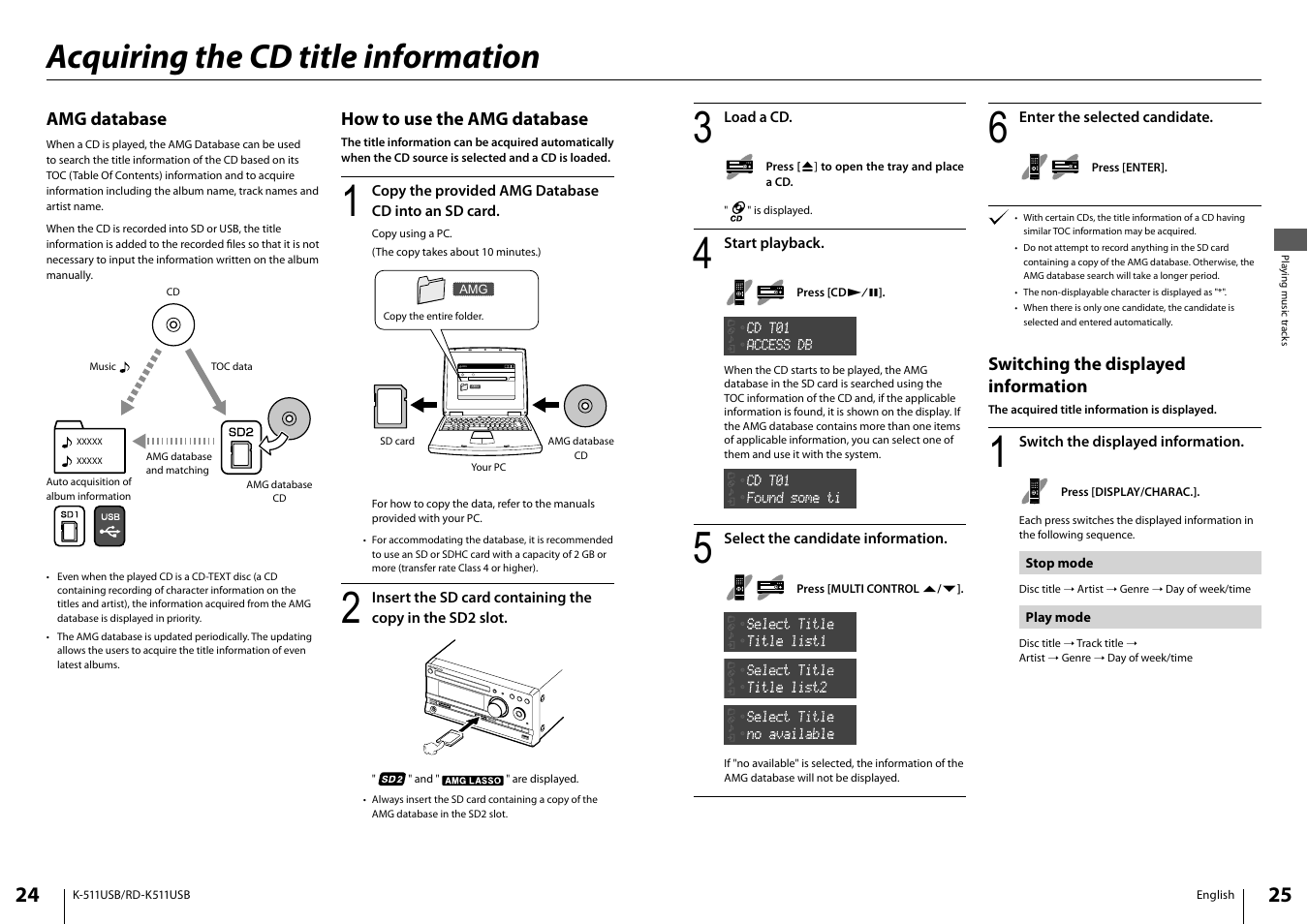 Acquiring the cd title information, Amg ファイル (f) 編集 (e) 表示 (v) | Kenwood K-511USB-B User Manual | Page 13 / 59