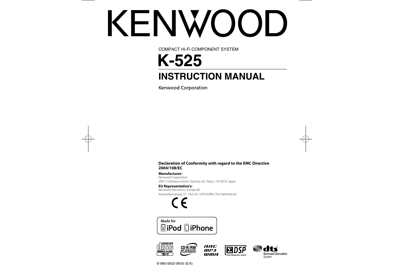 Kenwood K-525-S User Manual | 27 pages