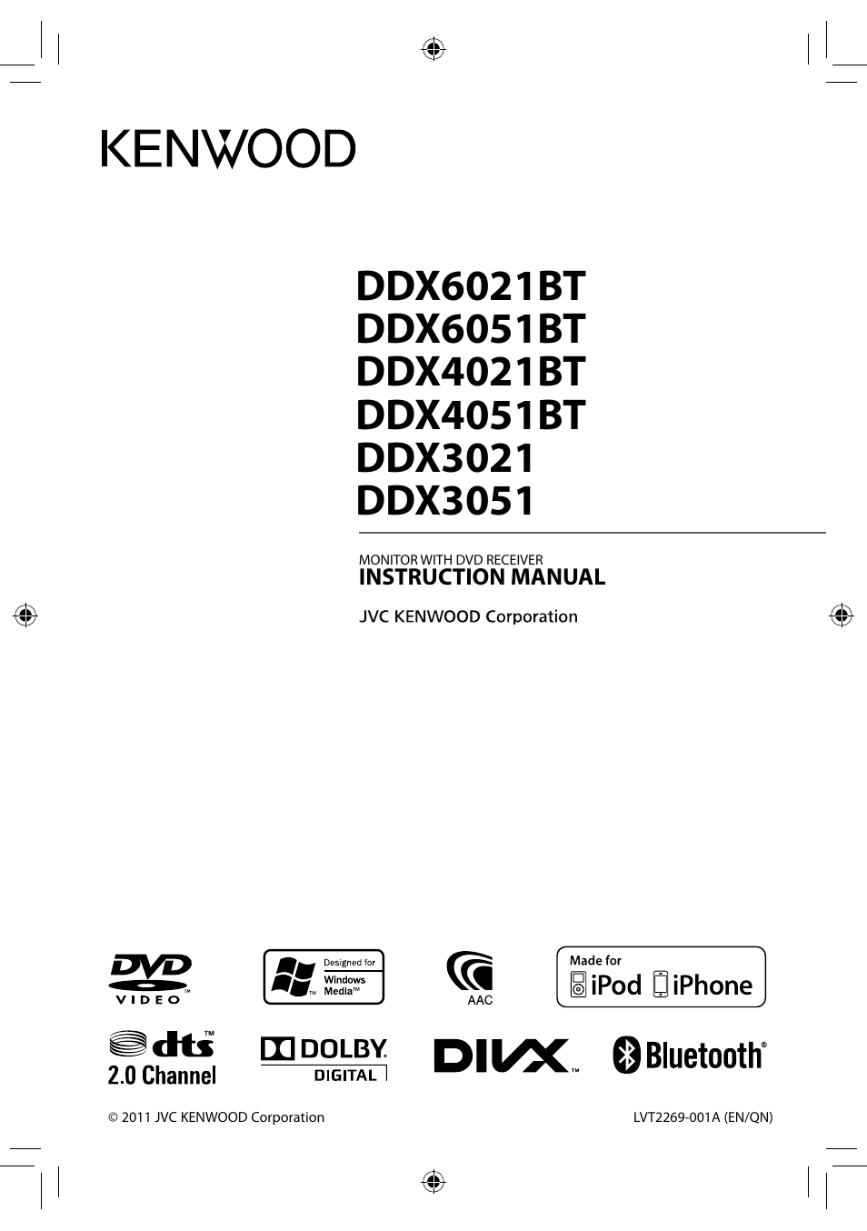 Kenwood DDX3021 User Manual | 80 pages