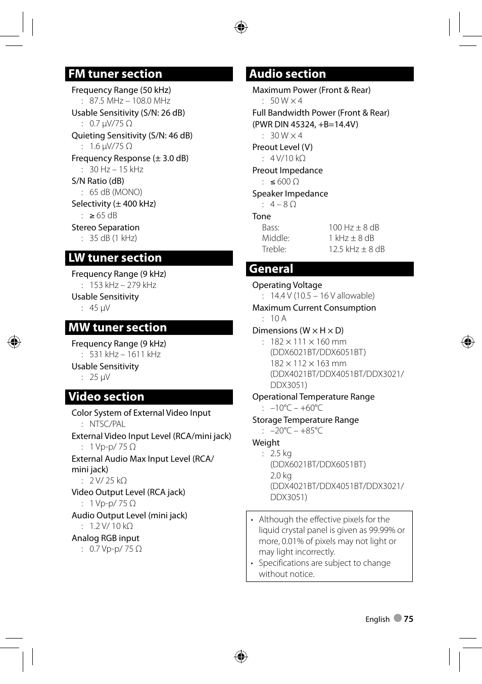 General | Kenwood DDX3021 User Manual | Page 75 / 80