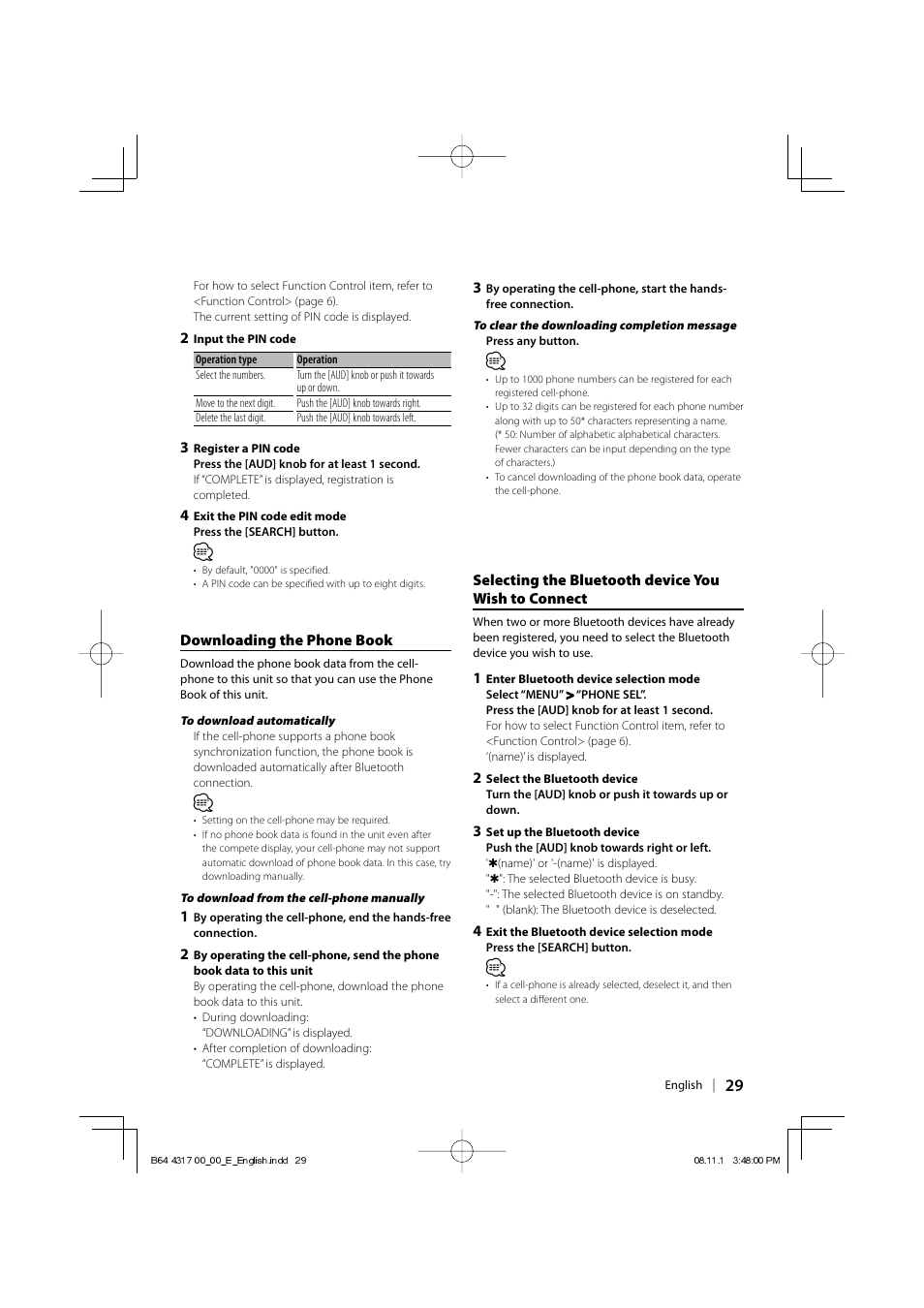 Kenwood KDC-BT6544U User Manual | Page 29 / 48