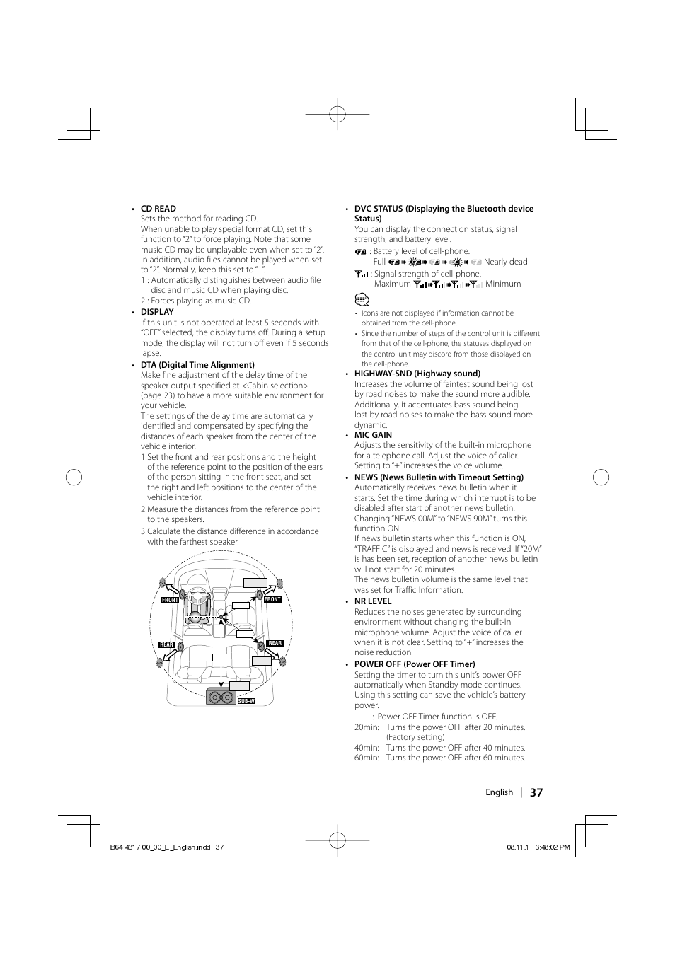 Kenwood KDC-BT6544U User Manual | Page 37 / 48