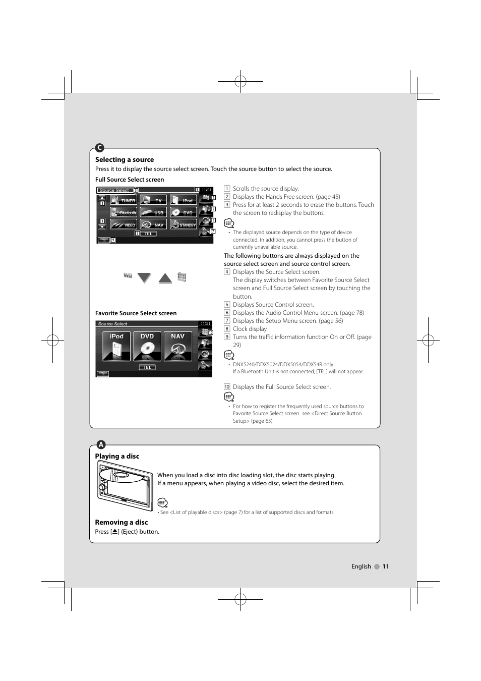 Kenwood DNX5240BT User Manual | Page 11 / 96