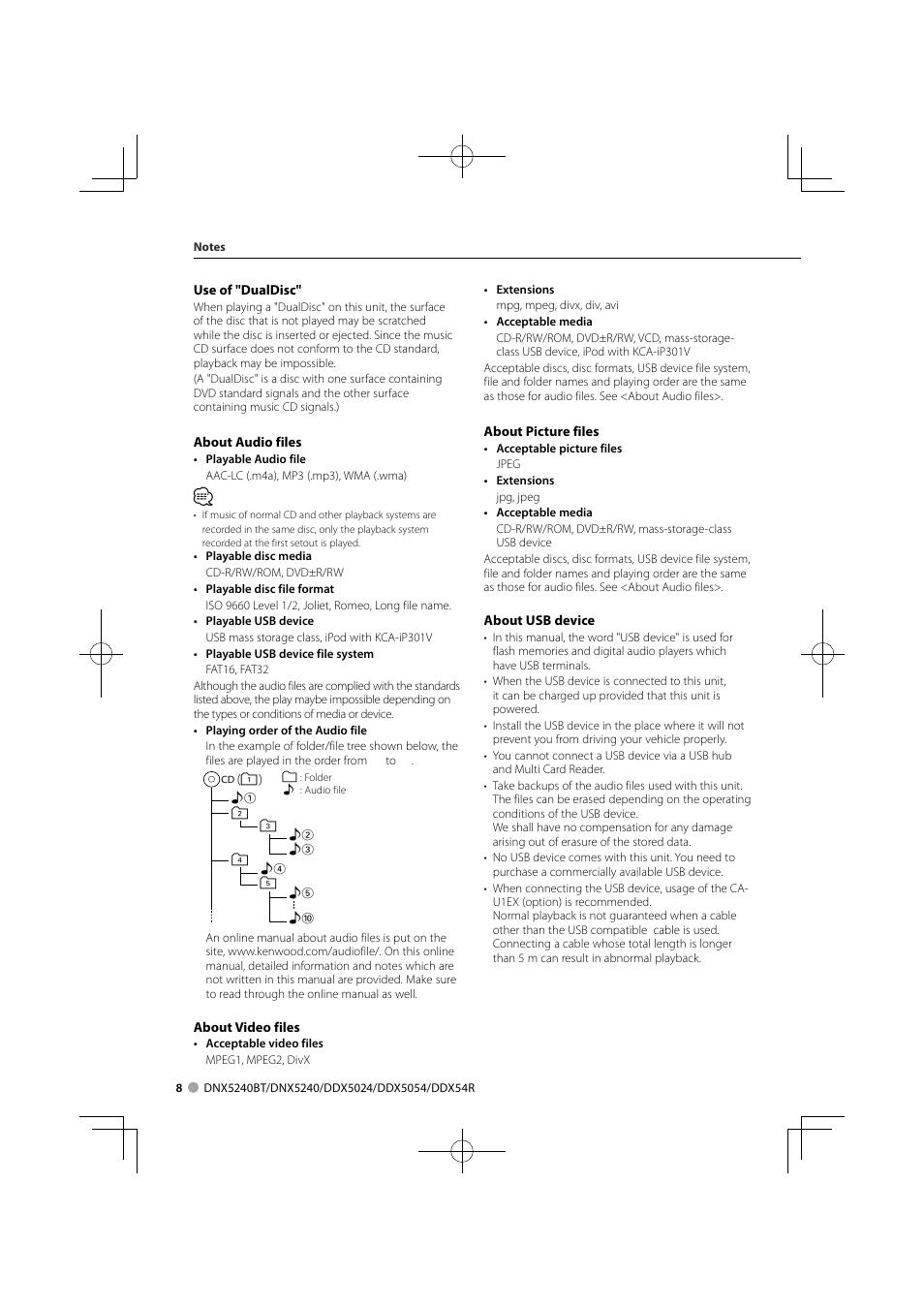 Kenwood DNX5240BT User Manual | Page 8 / 96