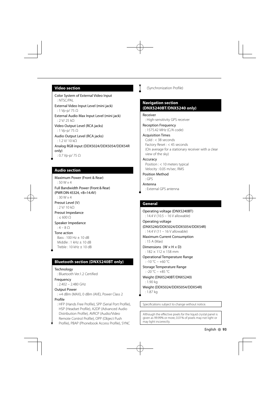 Kenwood DNX5240BT User Manual | Page 93 / 96