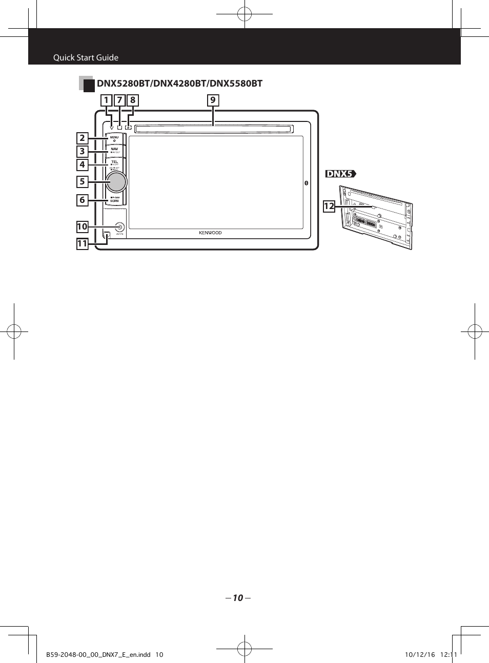 Kenwood DNX5280BT User Manual | Page 10 / 36