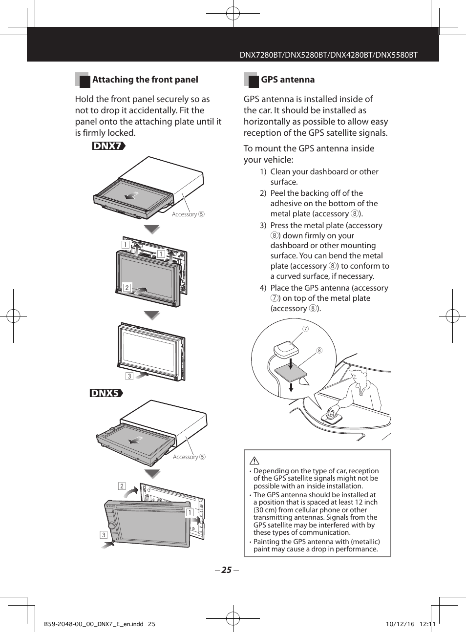 Kenwood DNX5280BT User Manual | Page 25 / 36