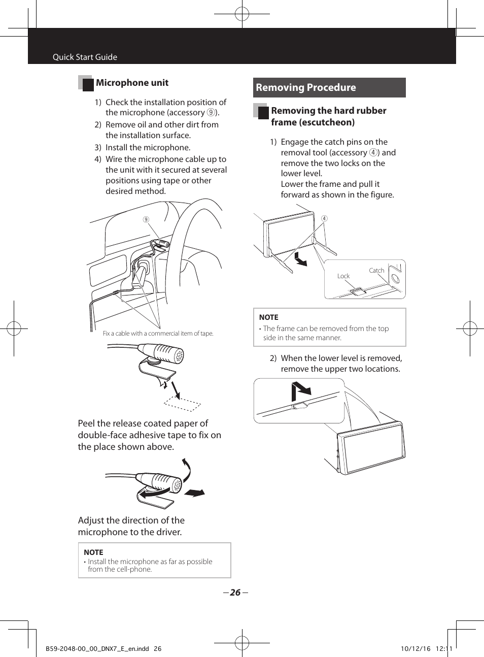 Removing procedure | Kenwood DNX5280BT User Manual | Page 26 / 36