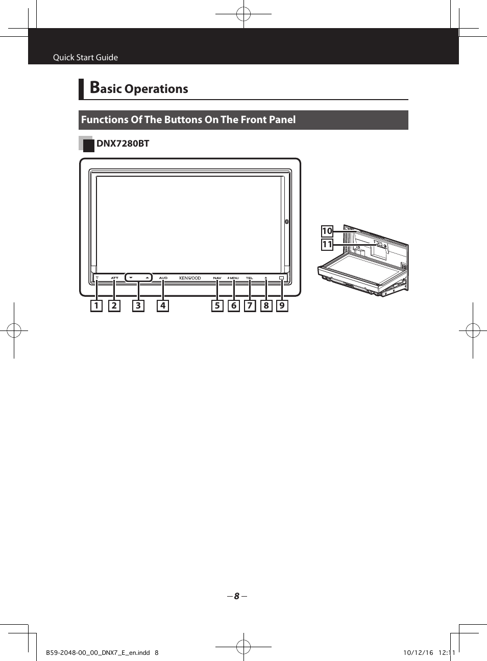 Asic operations | Kenwood DNX5280BT User Manual | Page 8 / 36