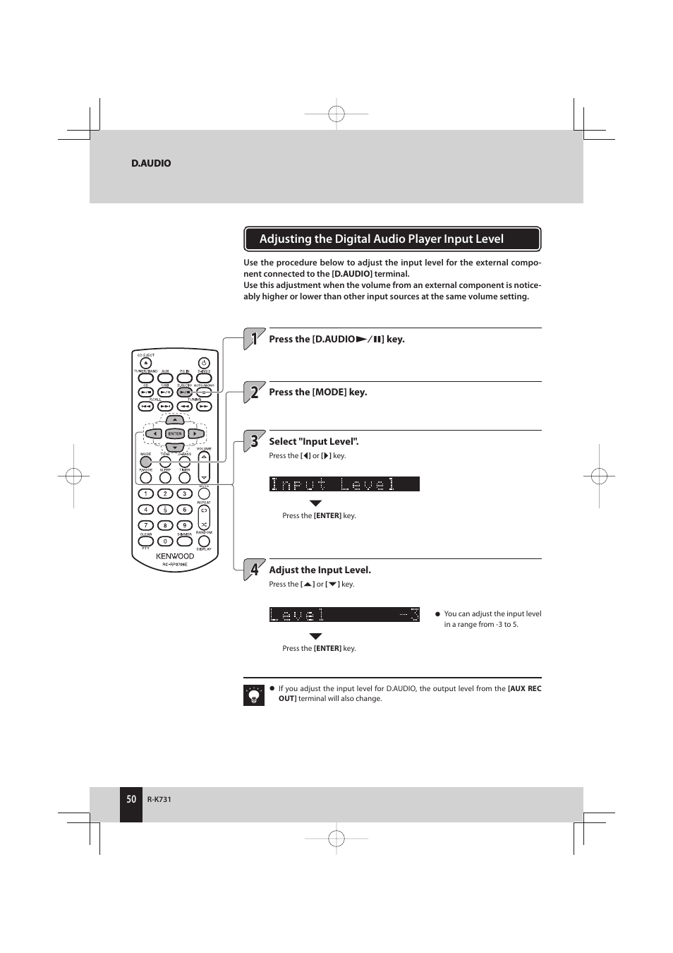 Kenwood K-731-B User Manual | Page 50 / 76