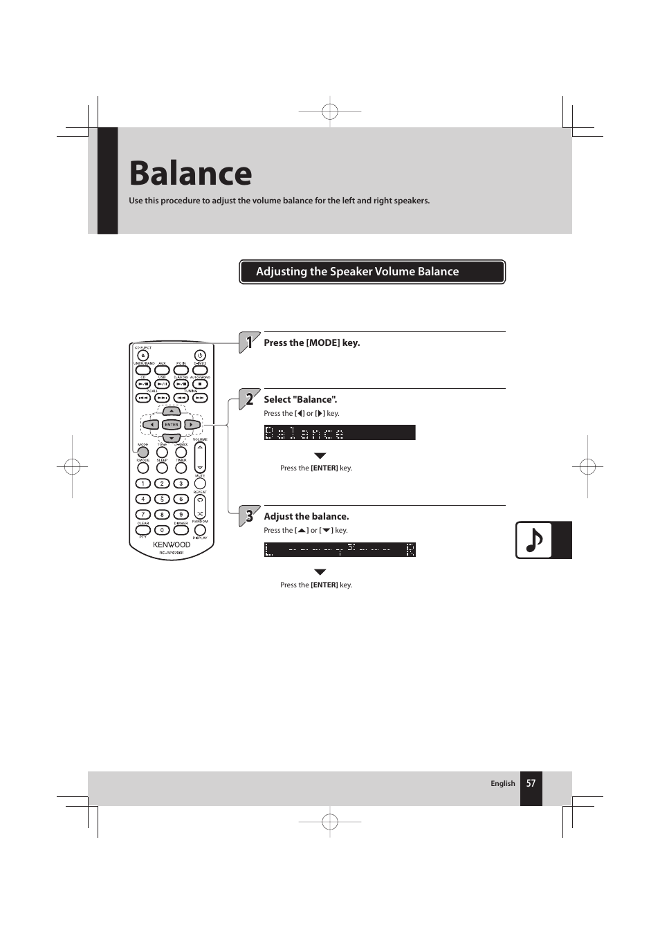 Balance | Kenwood K-731-B User Manual | Page 57 / 76