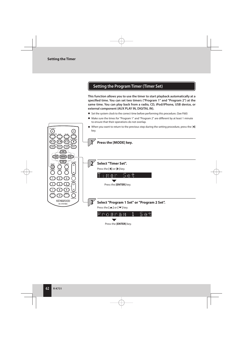 Kenwood K-731-B User Manual | Page 62 / 76