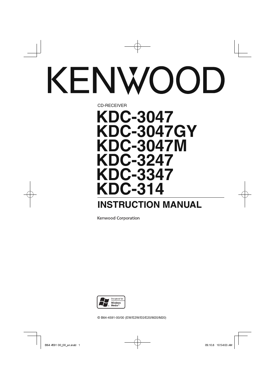 Kenwood KDC-314AM User Manual | 24 pages