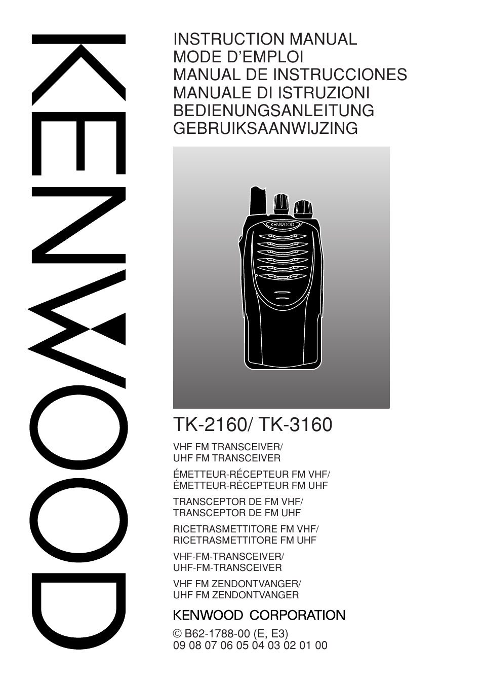 Kenwood TK-3160E3 - Discontinued User Manual | 36 pages