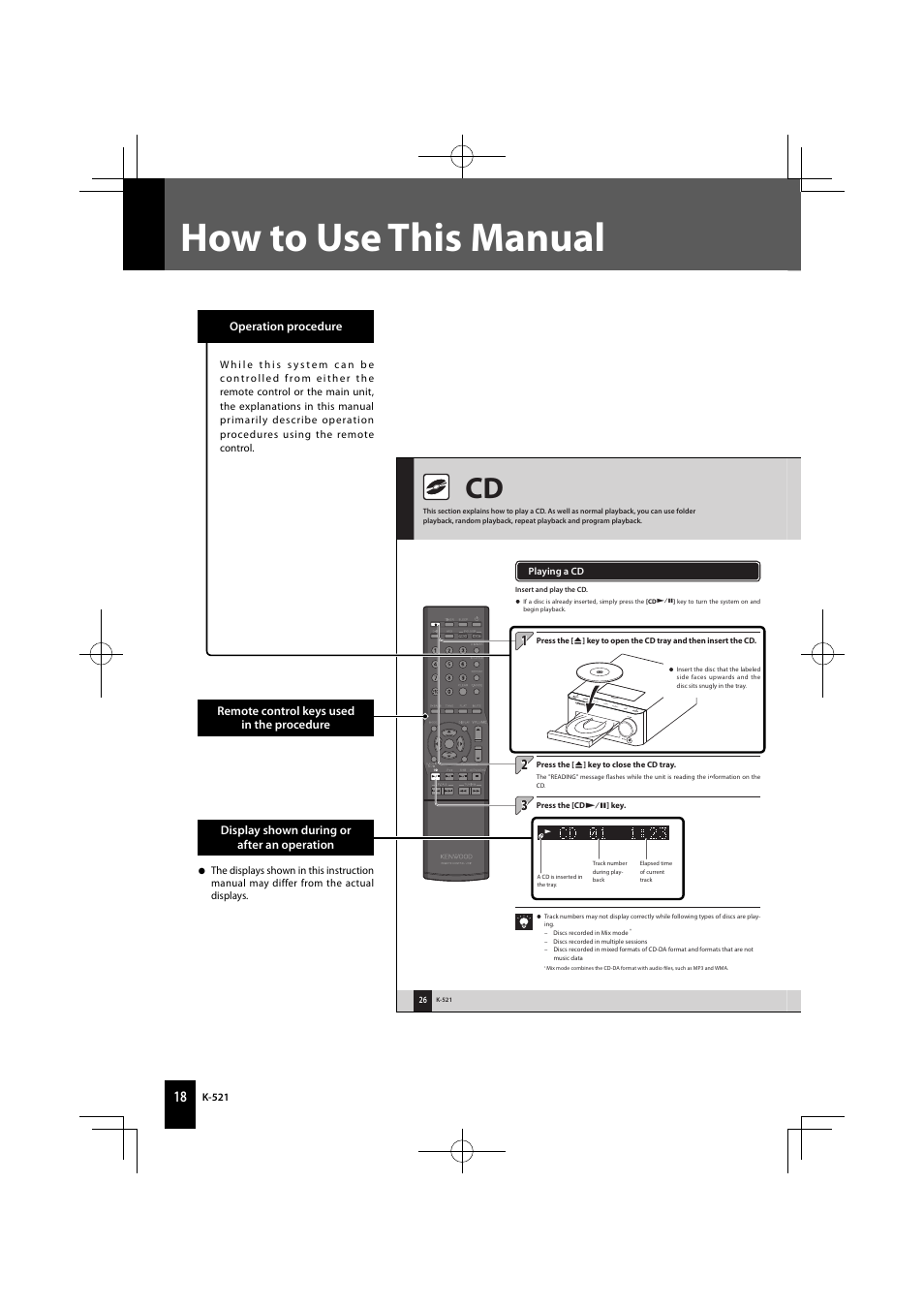 How to use this manual | Kenwood K-521-B User Manual | Page 18 / 76