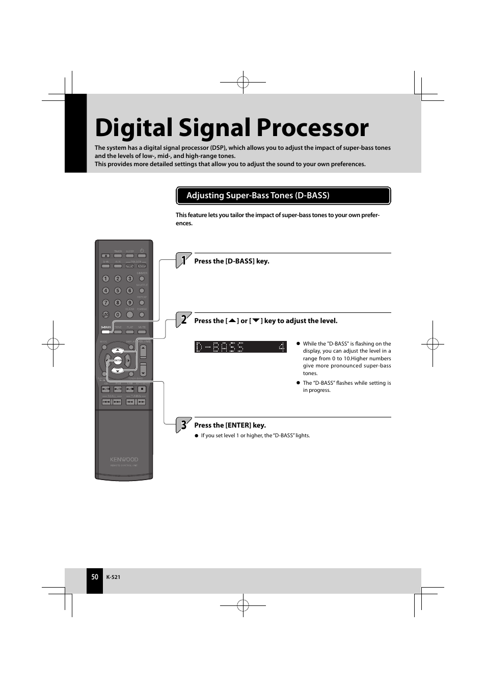 Digital signal processor | Kenwood K-521-B User Manual | Page 50 / 76