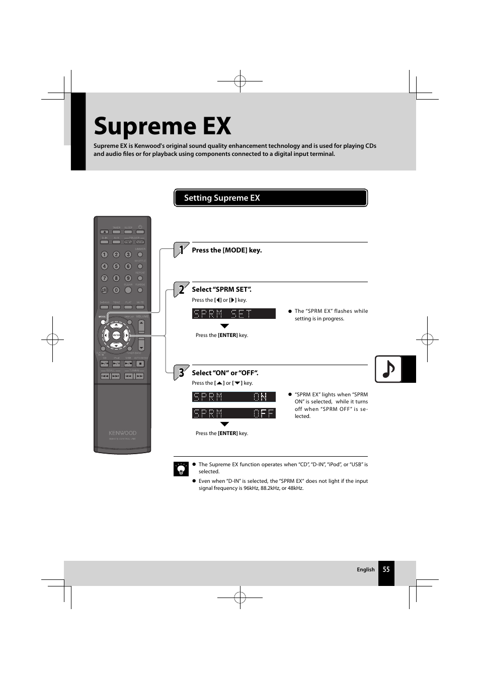 Supreme ex | Kenwood K-521-B User Manual | Page 55 / 76