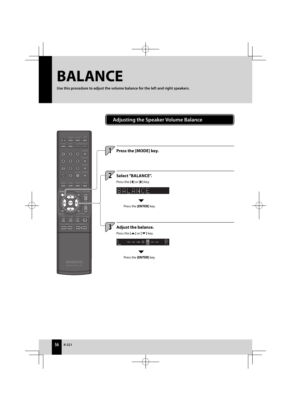 Balance | Kenwood K-521-B User Manual | Page 56 / 76