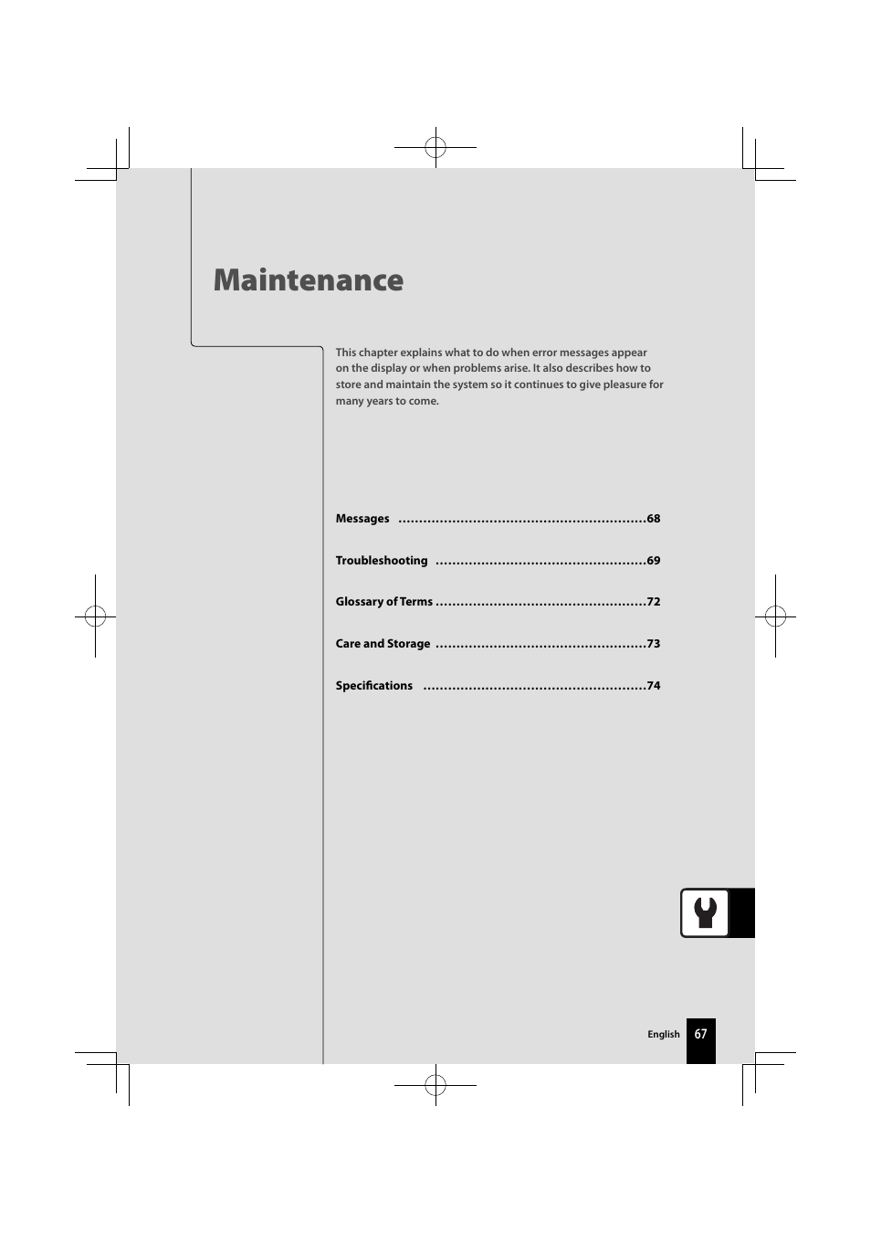 Maintenance | Kenwood K-521-B User Manual | Page 67 / 76