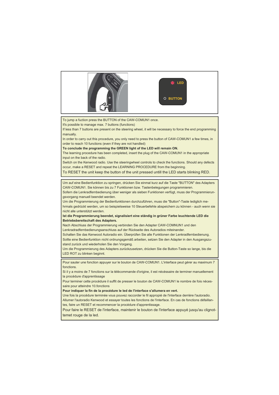 Kenwood CAW-COMUN1 User Manual | Page 3 / 12