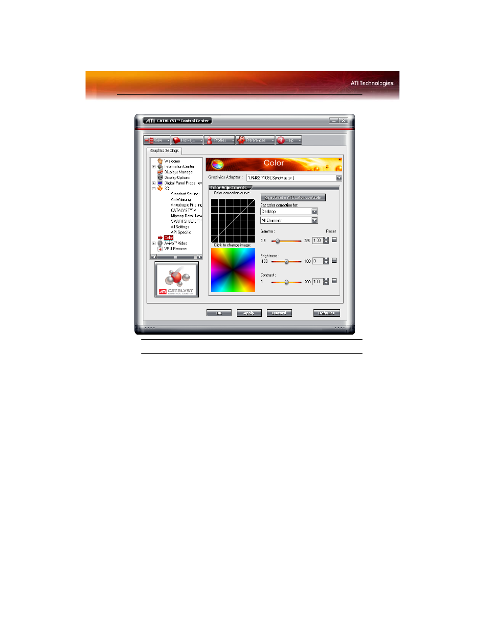 Color desktop | ATI Technologies Radeon X1600 User Manual | Page 80 / 153