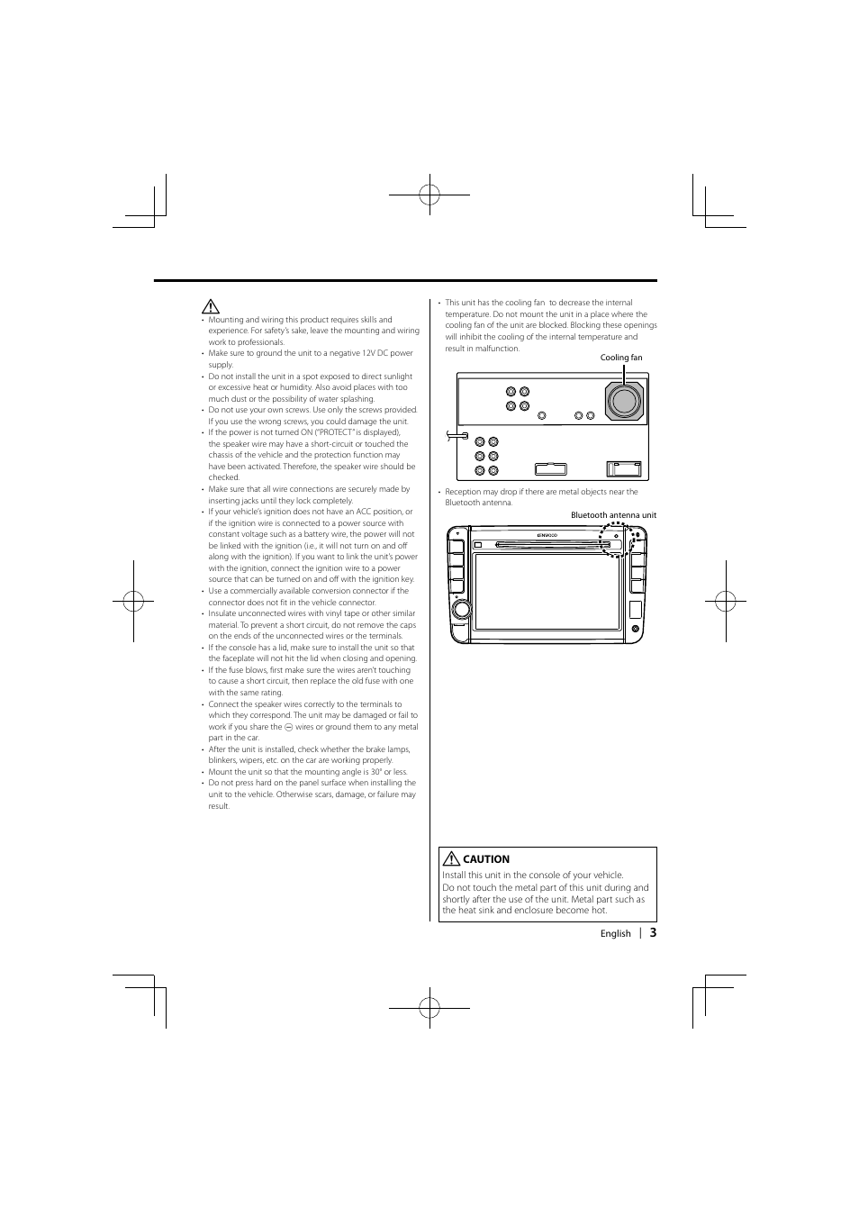 Kenwood DNX520VBT User Manual | Page 3 / 9