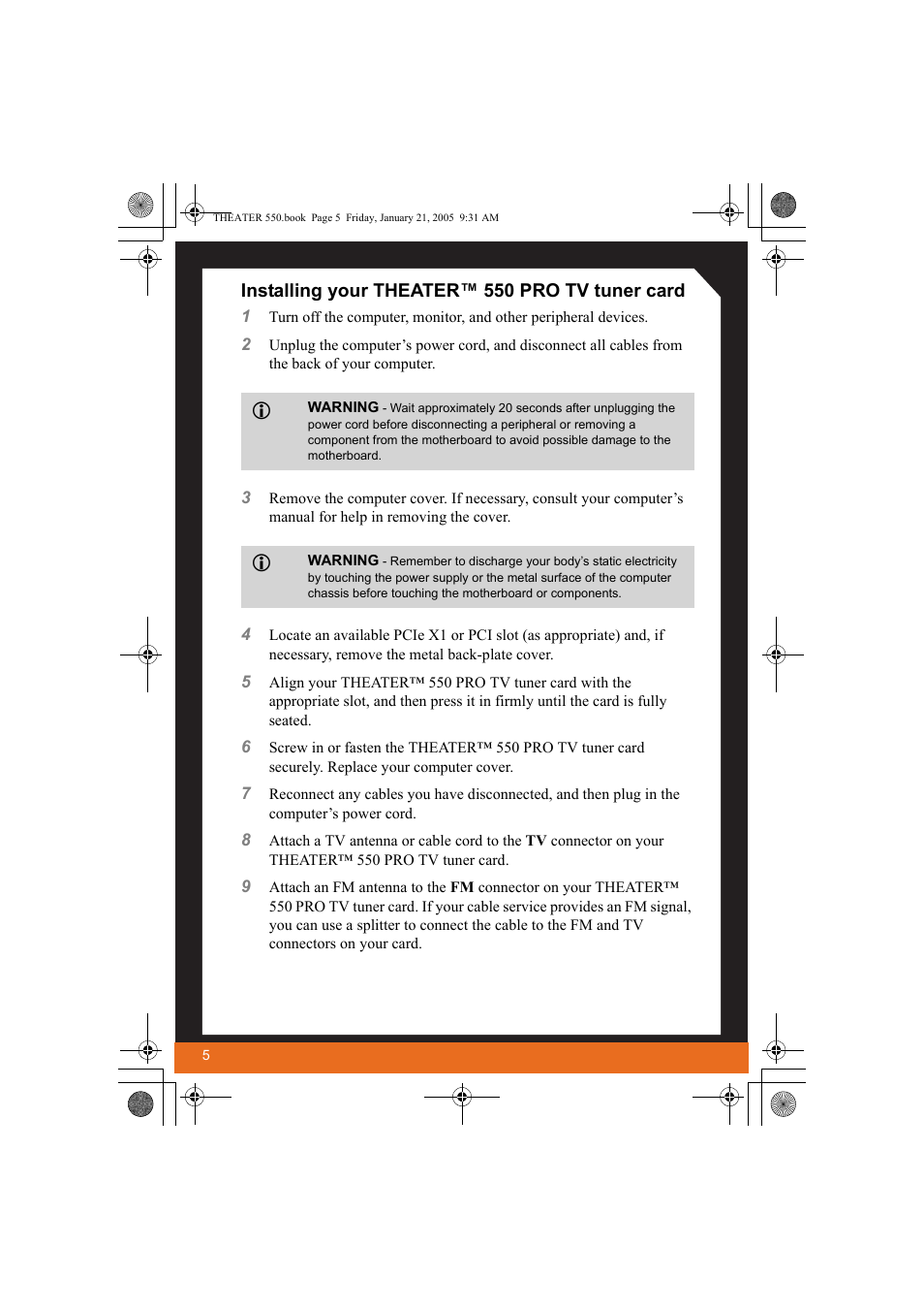 ATI Technologies THEATER 550 User Manual | Page 10 / 23