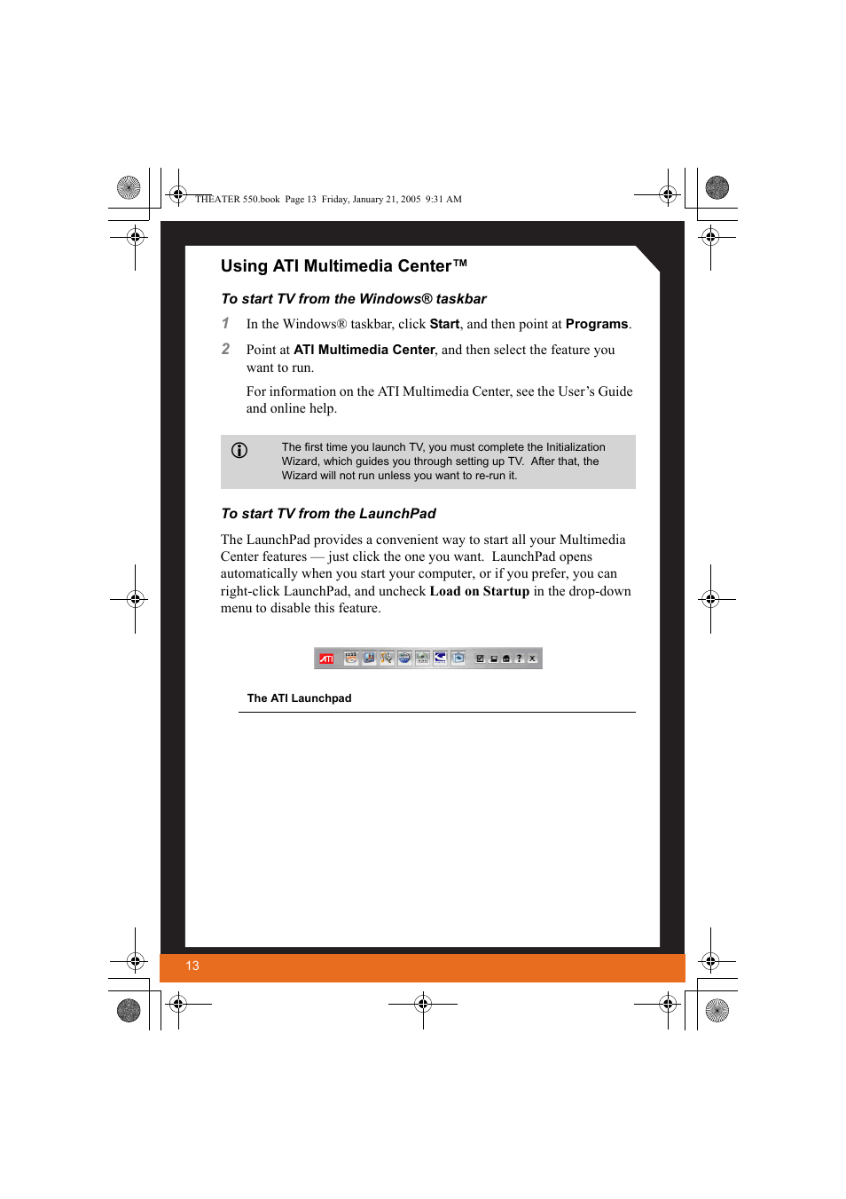 Using ati multimedia center | ATI Technologies THEATER 550 User Manual | Page 18 / 23