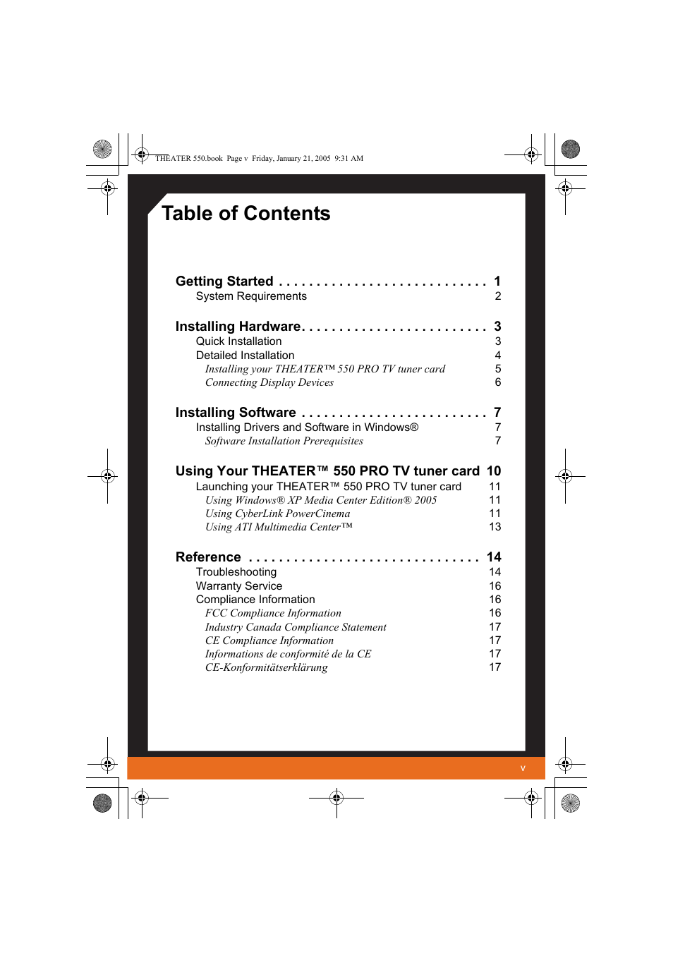 ATI Technologies THEATER 550 User Manual | Page 5 / 23