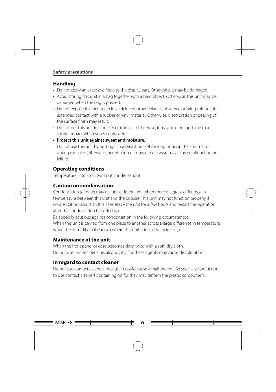 Kenwood MGR-E8-B User Manual | Page 6 / 84