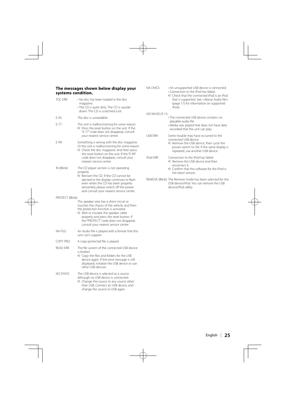 Kenwood KDC-W413UA User Manual | Page 25 / 27