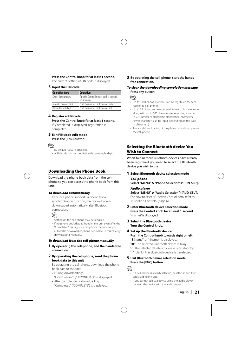Kenwood KOS-A210 User Manual | Page 21 / 40