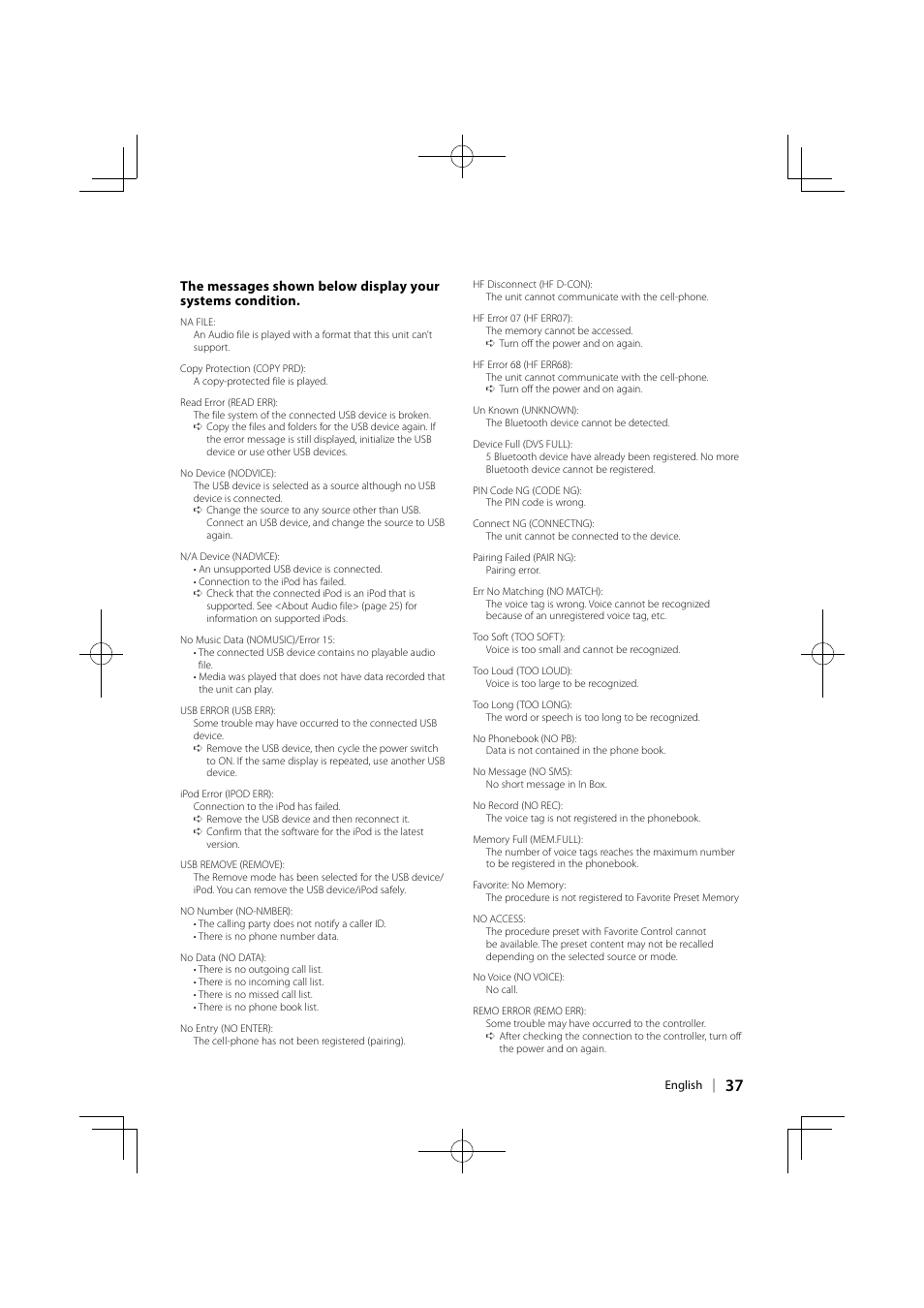 Kenwood KOS-A210 User Manual | Page 37 / 40