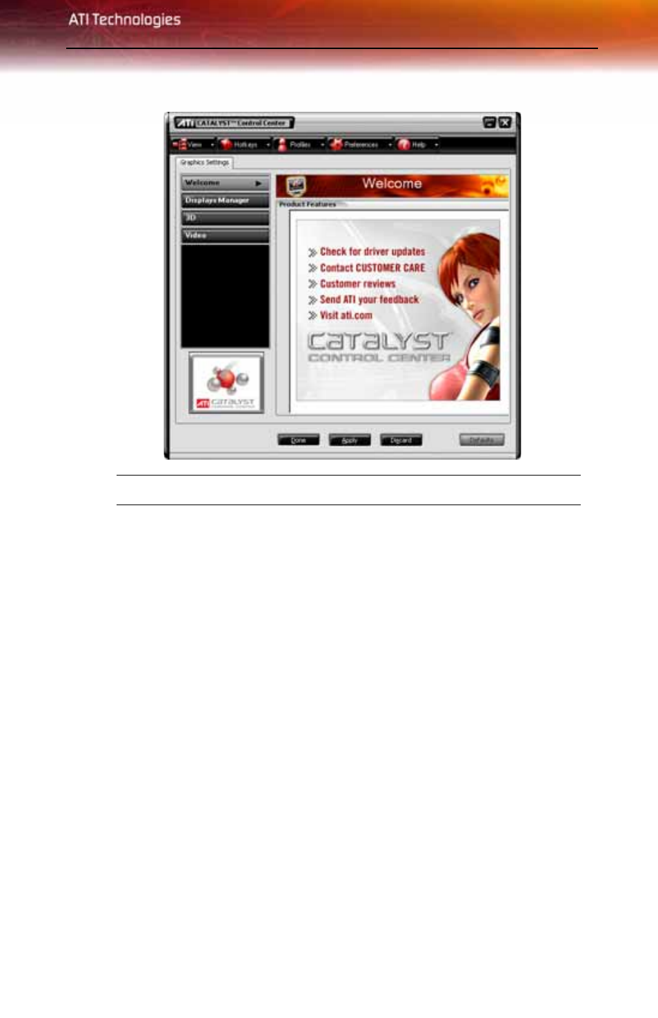 Displays manager | ATI Technologies X800 User Manual | Page 29 / 60